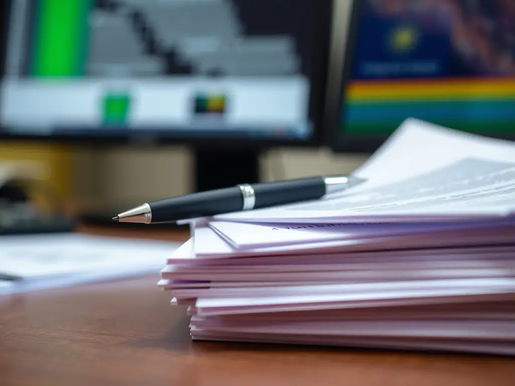 A close-up shot of organized tenant files, highlighting the attention to detail and comprehensive documentation provided by Ries Relocation.